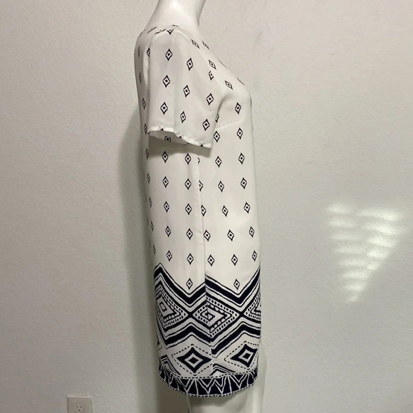 Lulus Caribbean Seas Retro Navy Blue & White Indie Sleaze Shift Dress Size XS - Picture 7 of 8